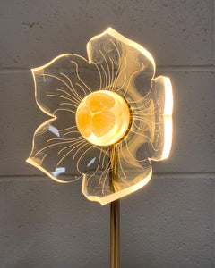 Modern LED Acrylic Flower Lamp with Center Shell Detail
