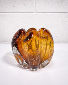 Amber Decorative Glass Vase