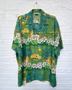 Green Hawaiian Shirt (4X)