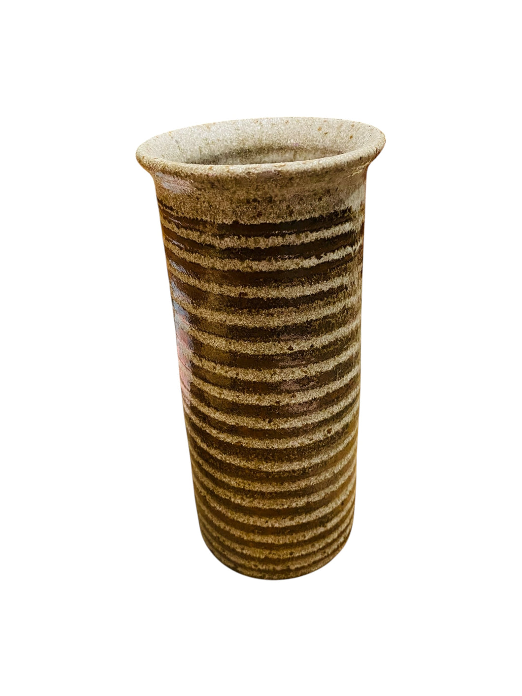 Studio Stoneware Stripped Vase by John West