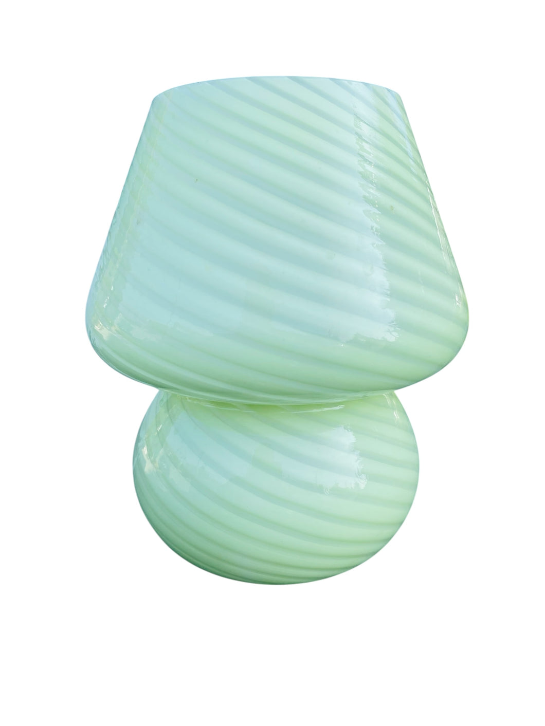 Mellow Yellow Glass Mushroom Lamp