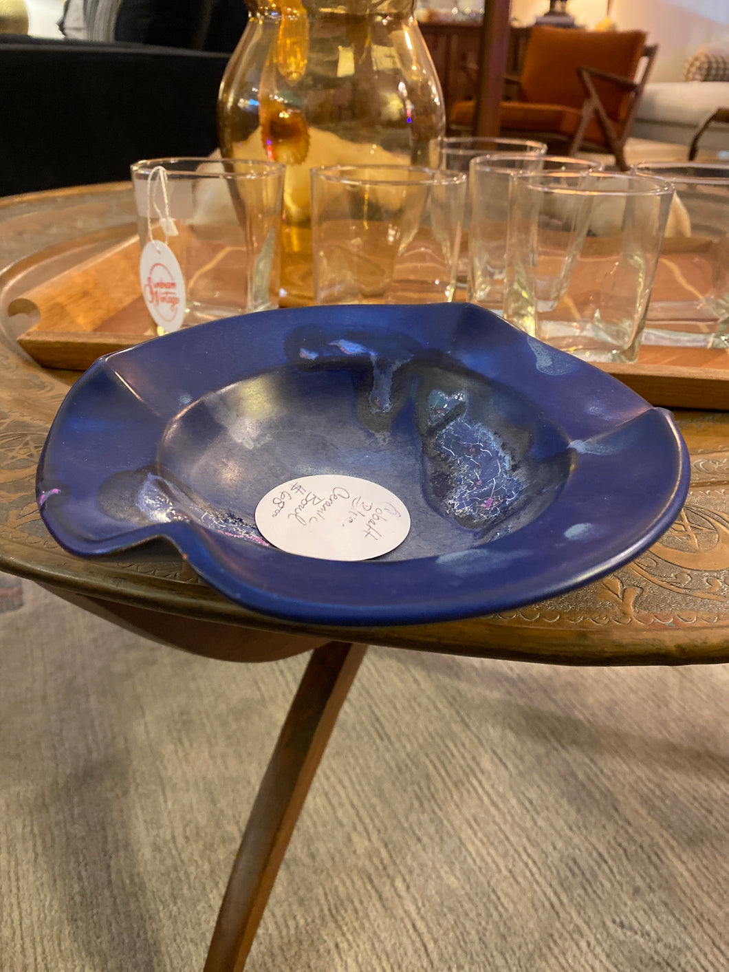 Cobalt Blue Ceramic Bowl