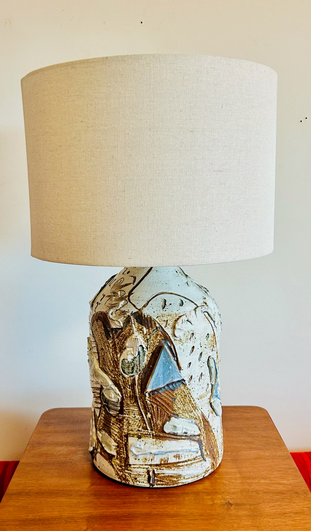 Mid-Century Modern Danish Textured Table Lamp Shade