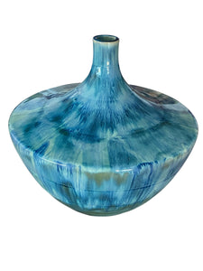 Large Midcentury Vase In Various Shades of Blue