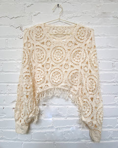 Crochet Shawl with Sleeves (One Size)
