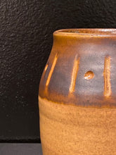 Load image into Gallery viewer, Two Tone Fire Glaze Stoneware Pottery Jar
