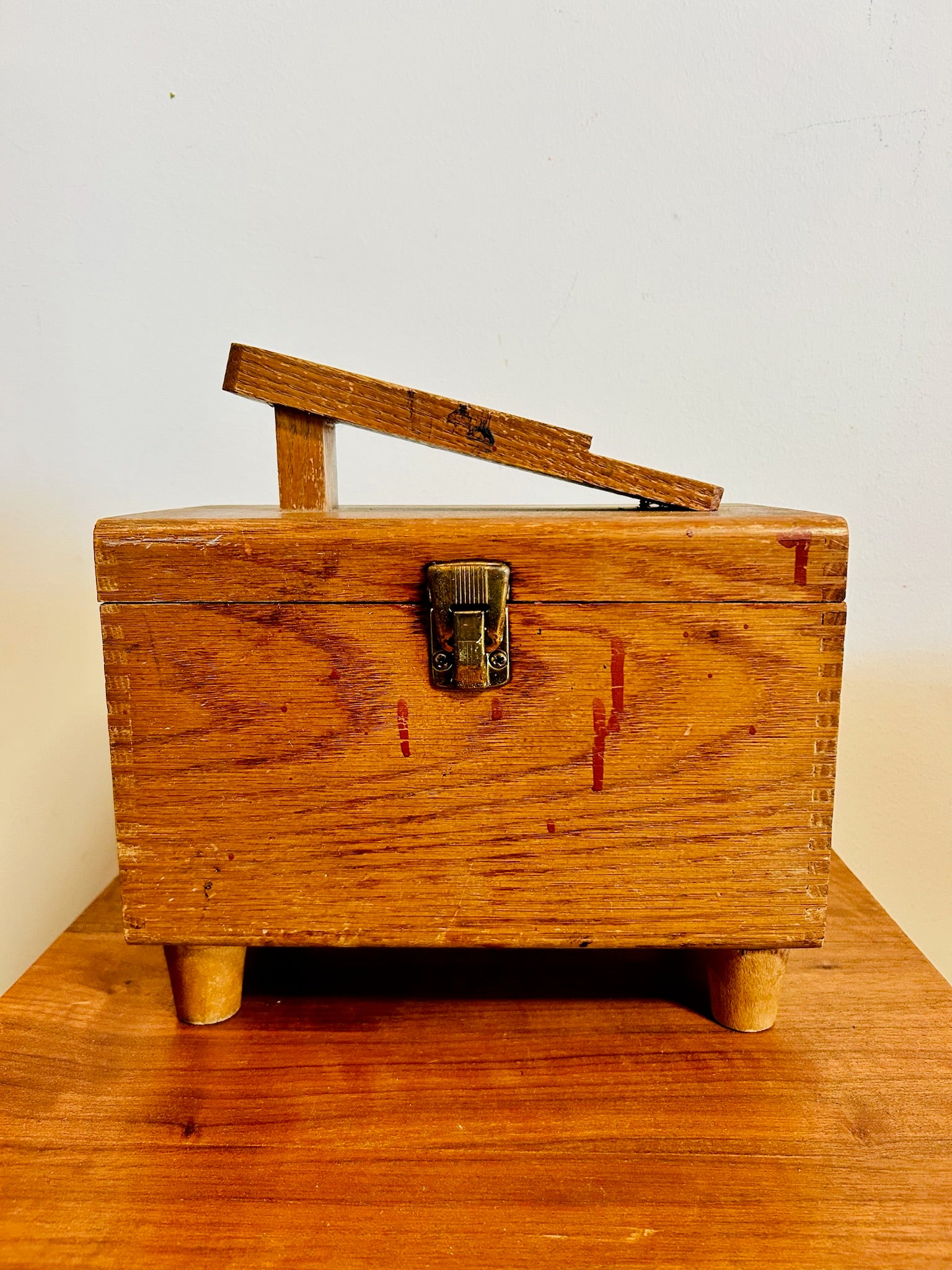 Vintage 1950s Wood Shoe Shine Box – Sunbeam Vintage