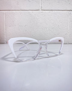 White Cat Eye Fashion Glasses