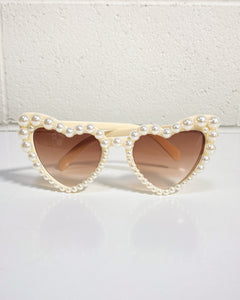 Heart-shaped Sunnies with Pearl Detail