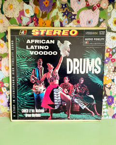 African Latino Voodoo Drums, Framed