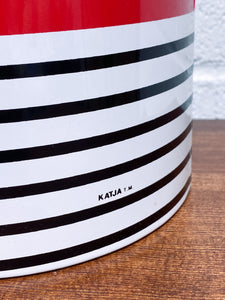Black and White Striped Ice Bucket