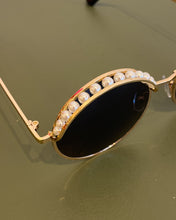 Load image into Gallery viewer, Gold Round Sunnies with Pearl Detail
