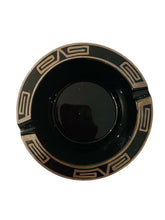 Load image into Gallery viewer, Elegant Dark Amber Ashtray with Silver Designs
