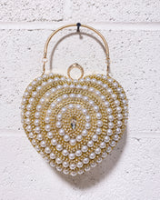 Load image into Gallery viewer, Heart Shaped Pearl and Jeweled Purse

