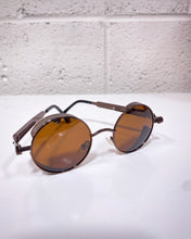 Load image into Gallery viewer, Brown Round Sunnies with Wire Detail
