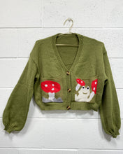 Load image into Gallery viewer, Frogs N’ Fungi are My Friends Cardigan (L)
