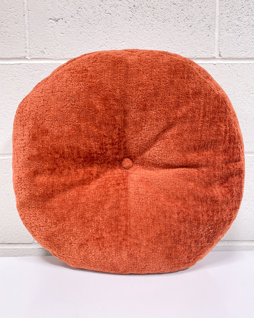 Round Rust Colored Pillow
