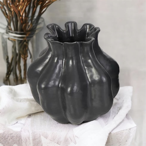 Small Bulbous Sculptural vase In Nior