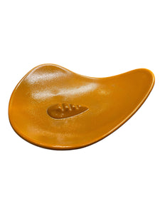 Large Midcentury Tangerine Amoeba Ashtray