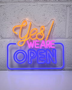 Yes! We Are Open LED Sign