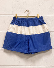Load image into Gallery viewer, Vintage Blue and Cream Swim Shorts (L)
