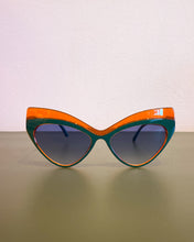 Load image into Gallery viewer, Green and Orange Cat Eye Sunnies
