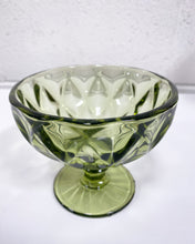 Load image into Gallery viewer, Vintage Green Glass Dessert Bowl
