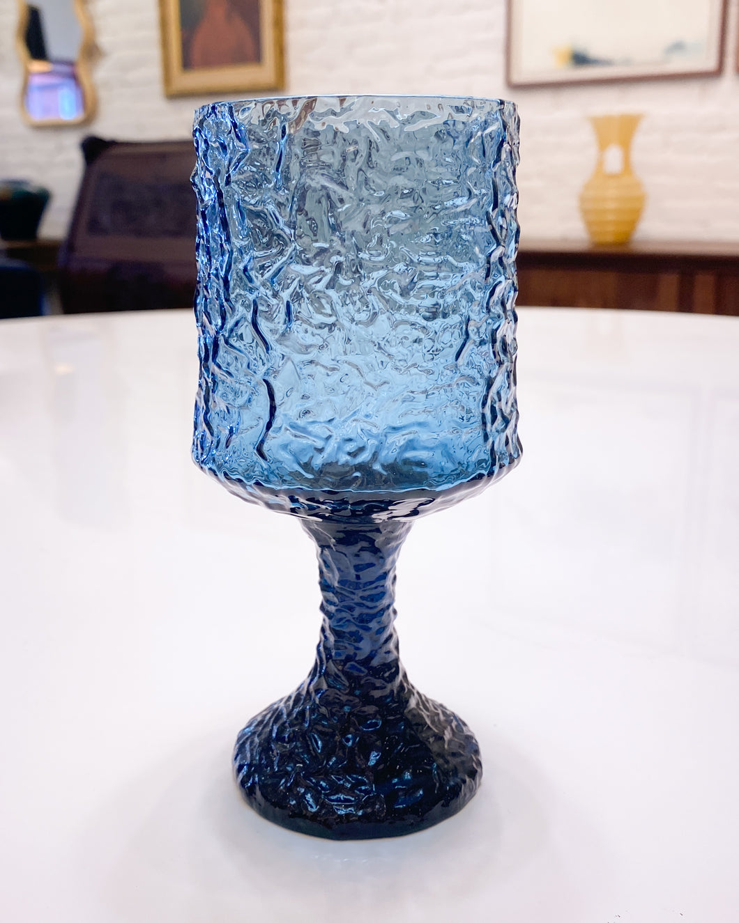 Blue Lava Goblet - Tall
