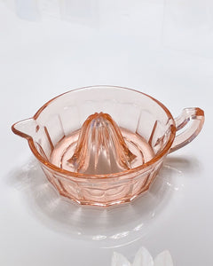 Rare Pink Depression Glass Juicer