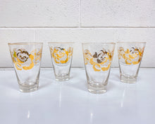 Load image into Gallery viewer, Vintage Set of 4 Rose Glasses
