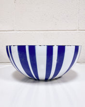 Load image into Gallery viewer, Vintage Stripped 9.5” Striped Enamelware Cathrineholm Bowl
