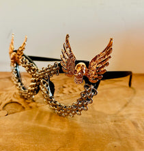 Load image into Gallery viewer, Sparkling Flying Skeletons in Bronze and Silver Cat Eye Sunnies
