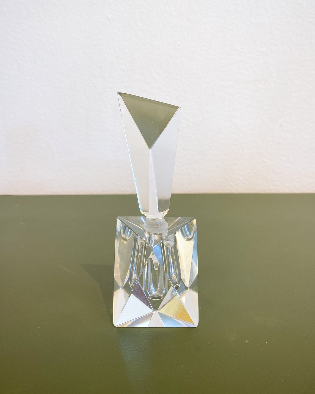 Vintage Deco Cut Crystal Perfume Bottle #2