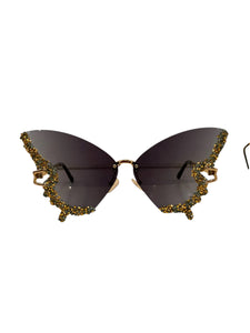 Blue Butterfly Sunnies with Gold Accents