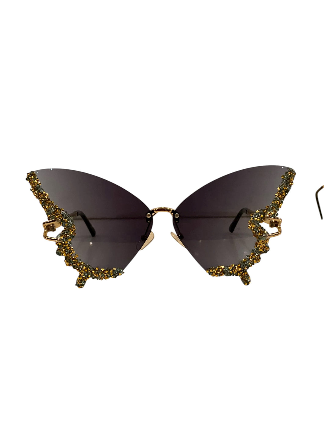 Blue Butterfly Sunnies with Gold Accents