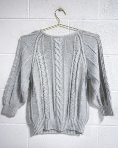 Light Grey Cable Knit Sweater (PS)