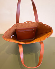 Load image into Gallery viewer, Melie Bianco Brown Scalloped Edge Purse
