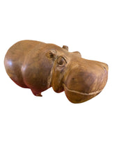 Load image into Gallery viewer, Large Wood Carved Hippo
