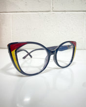 Load image into Gallery viewer, Red and Yellow Cat Eye Glasses
