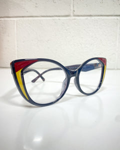Red and Yellow Cat Eye Glasses