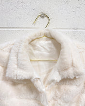 Load image into Gallery viewer, Cream Faux Fur Waist Jacket (L)
