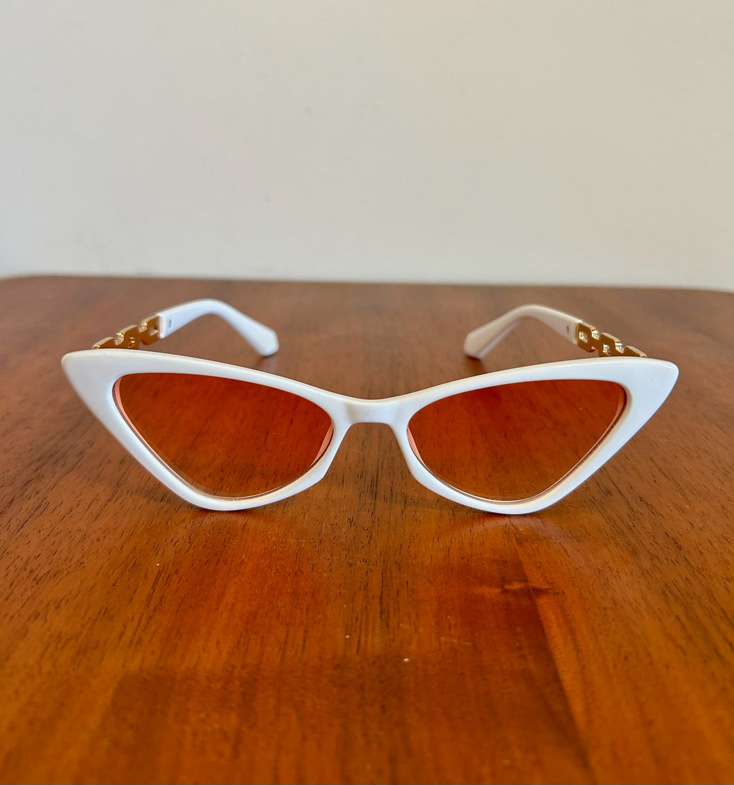 White Cat Eye Sunnies