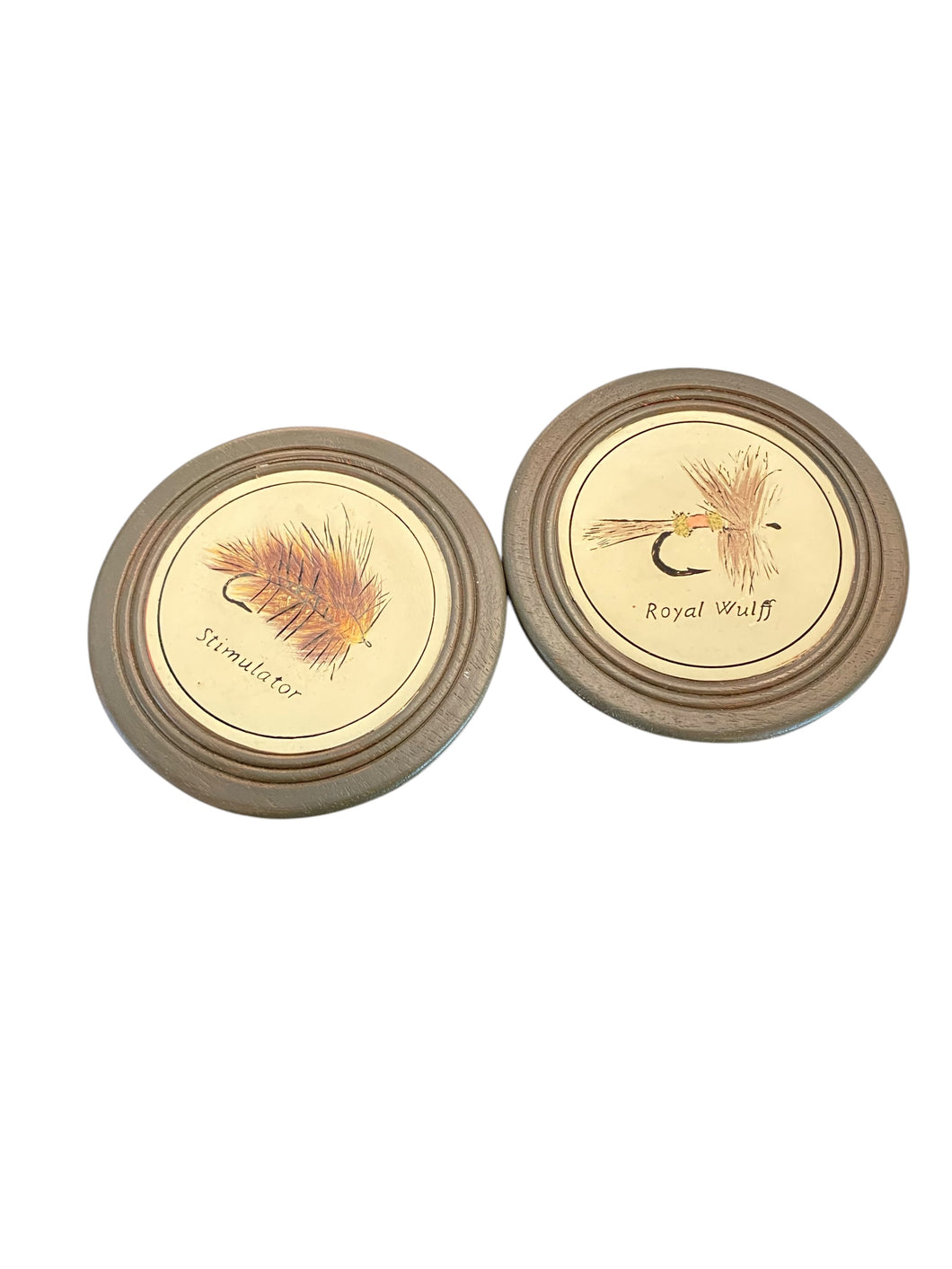 Set of Two Fly Reel Coasters
