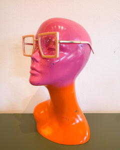 Peach Rectangular Glasses