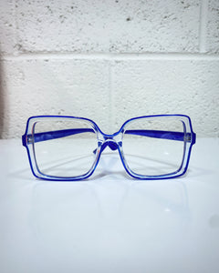 Blue Outline Glasses