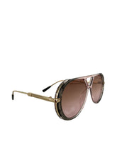 Load image into Gallery viewer, Pink and Gray Aviators with Gold Accent
