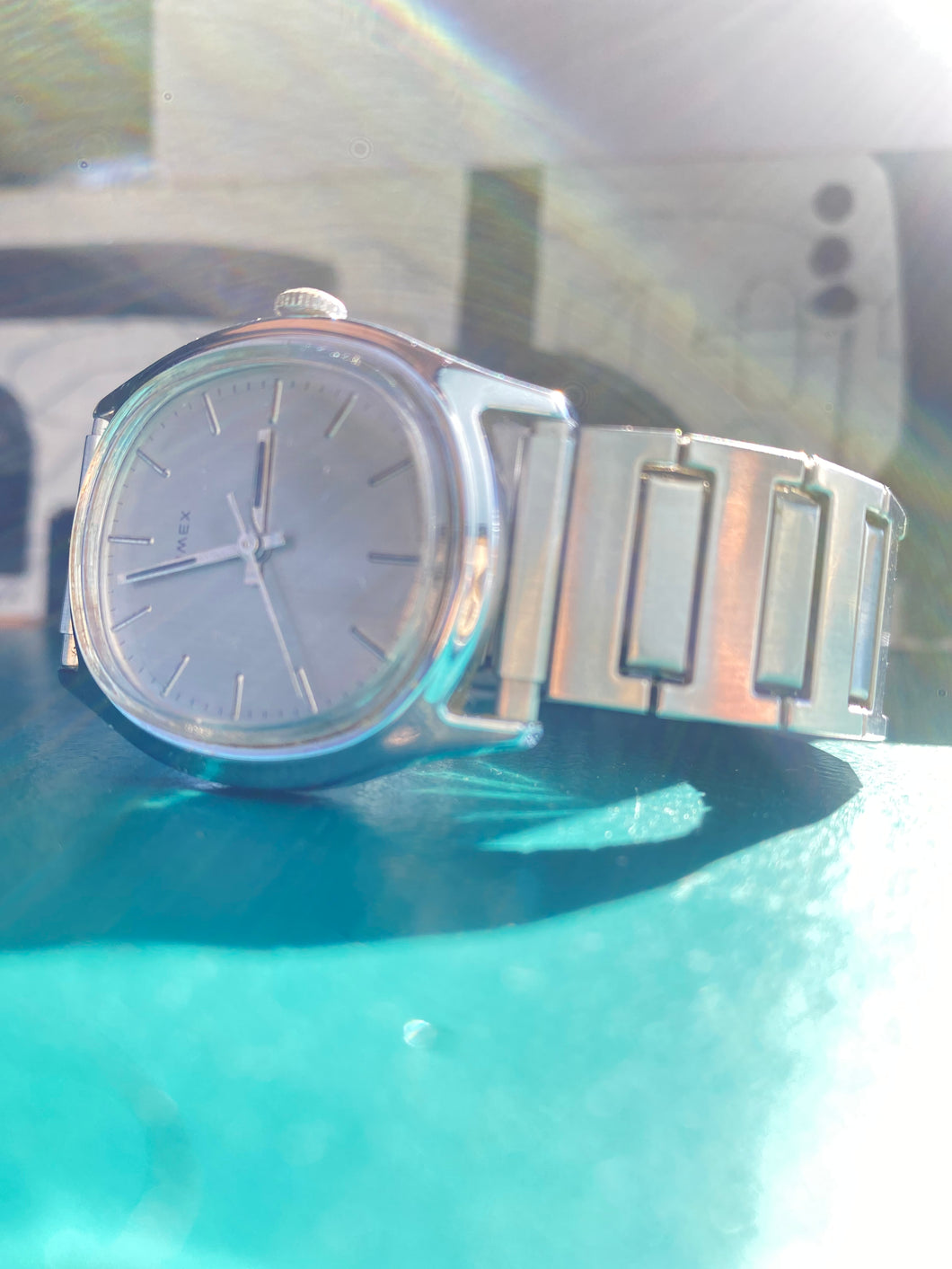 70s Silver Tone Timex wind up