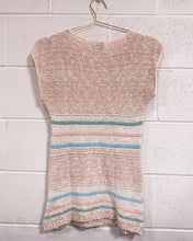 Load image into Gallery viewer, Vintage Pink and Blue Knit Sleeveless Blouse
