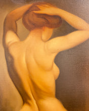 Load image into Gallery viewer, Vintage Oil Painting of a Nude Woman, J. Gaines 1964
