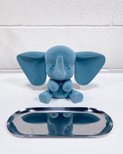 Load image into Gallery viewer, Velvet Flocked Teal Elephant Valet
